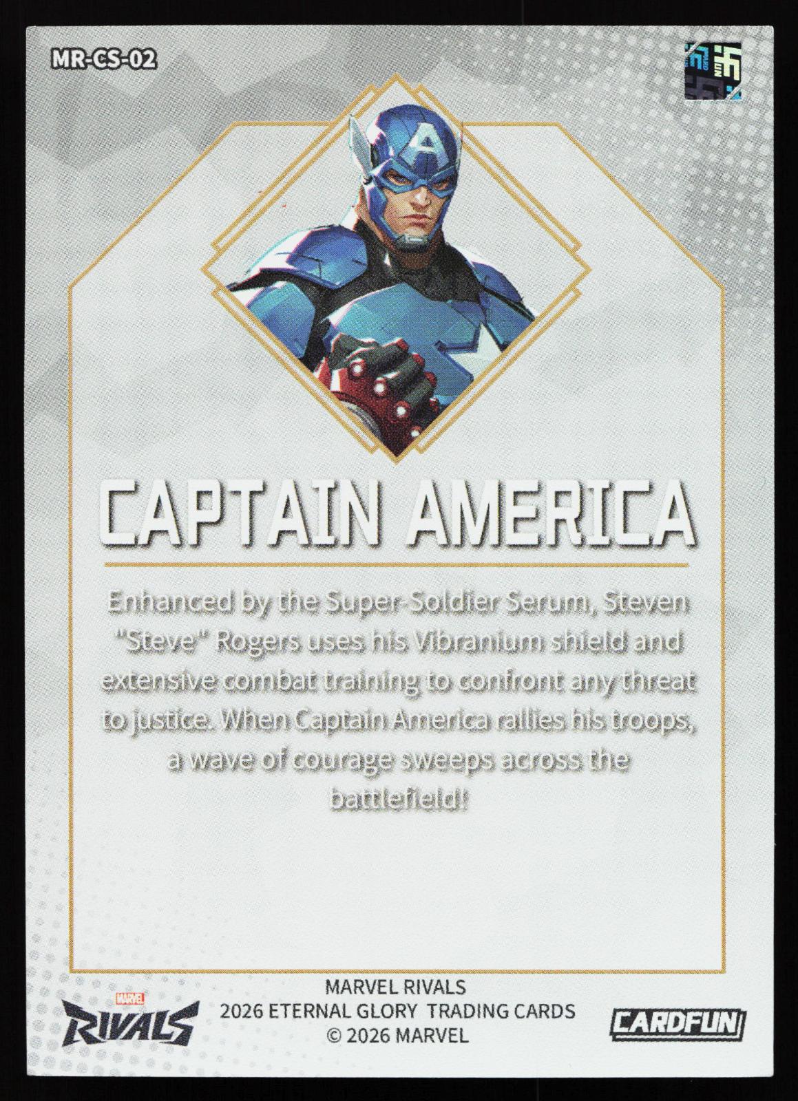 Cardfun Marvel Rivals - MR-CS-02 Captain America back