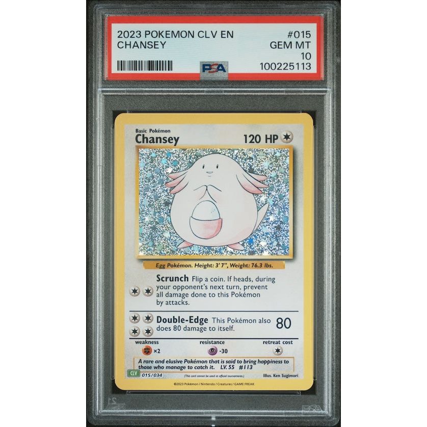 2023 Pokemon Clv-Trading Card Game Classic Venusaur & Lugia Ex Deck #015 Chansey PSA 10