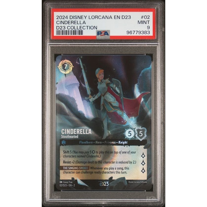 2024 Disney Lorcana En D23 Collection Expo Promo #02 Cinderella PSA 9 2024 Disney Lorcana En D23 Collection Expo Promo #02 Cinderella PSA 9