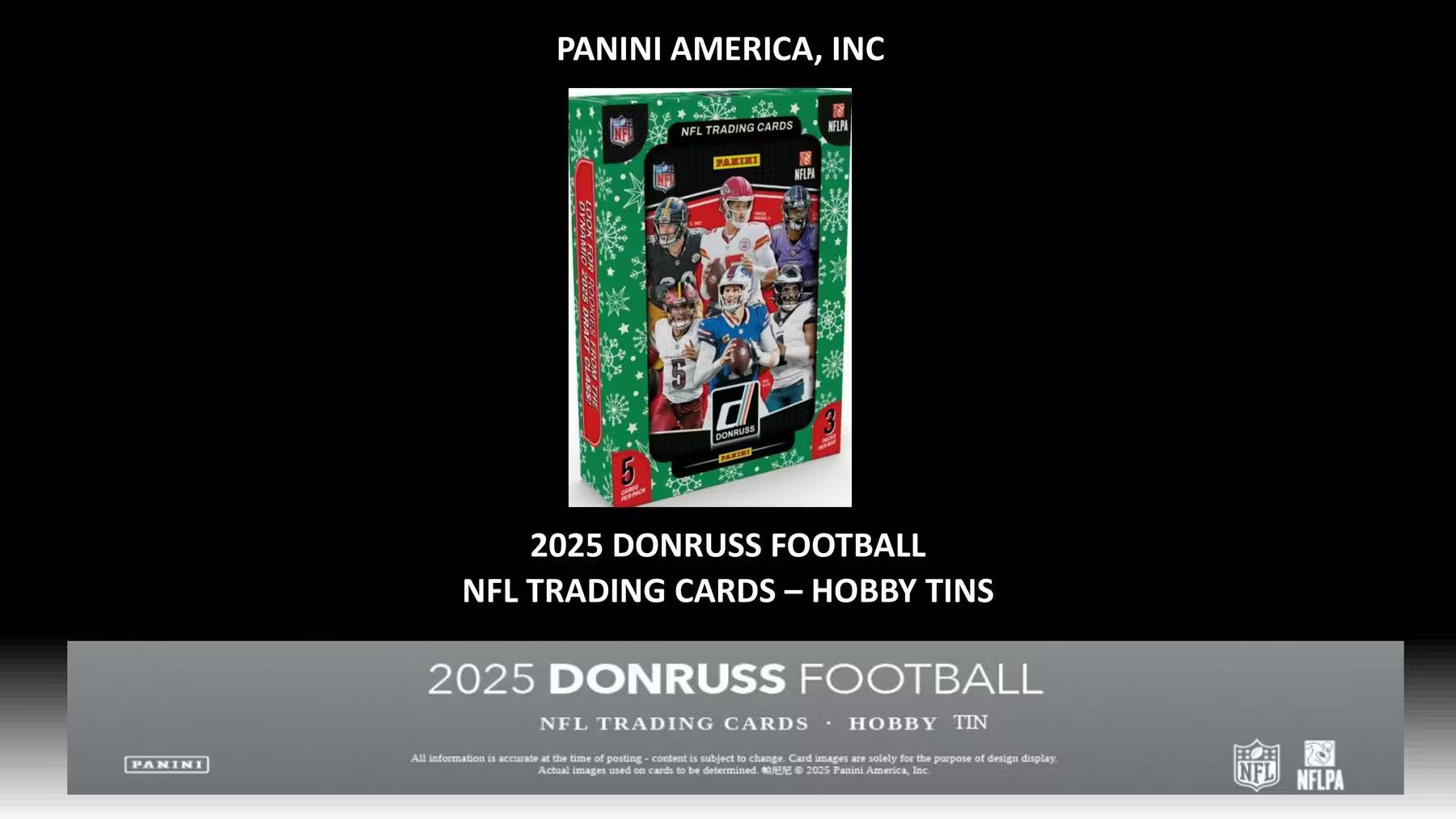 2025 Panini NFL Donruss Football Winter Holiday Tin