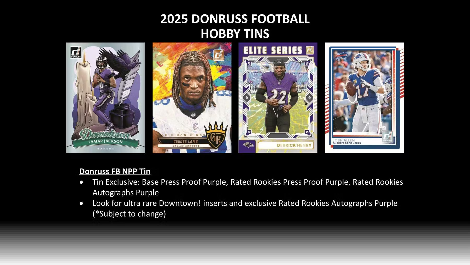 2025 Panini NFL Donruss Football Winter Holiday Tin