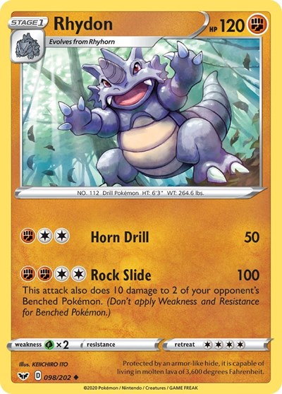 Sword & Shield - 098/202 Rhydon Uncommon