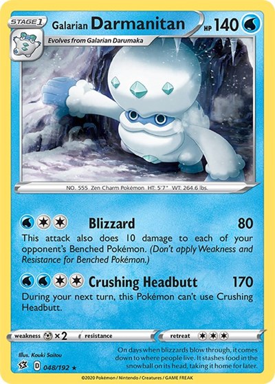 Sword & Shield Rebel Clash - 048/192 Galarian Darmanitan Rare