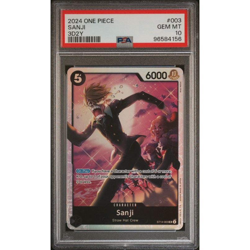2024 One Piece Starter Deck St14-3d2y #003 Sanji PSA 10