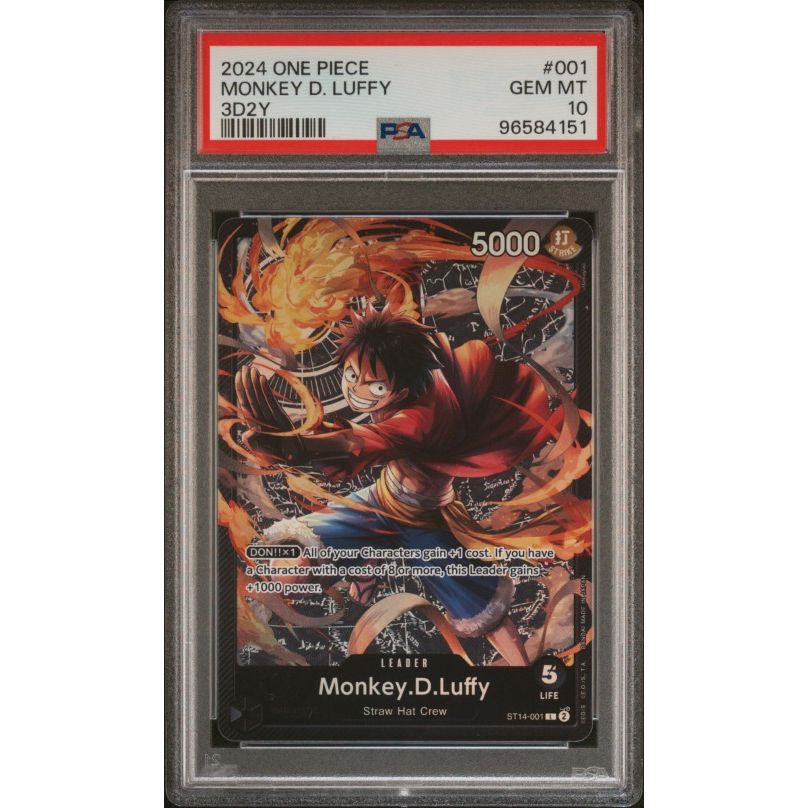 2024 One Piece Starter Deck St14-3d2y #001 Monkey D. Luffy PSA 10