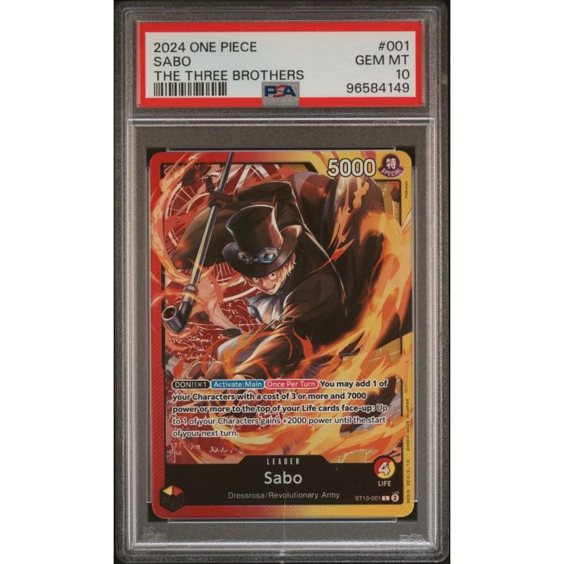2024 One Piece Ultra Deck St13-The Three Brothers #001 Sabo PSA 10