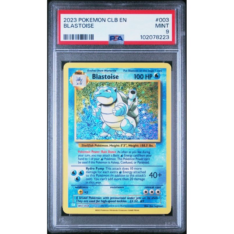2023 Pokemon Clb-Trading Card Game Classic Blastoise & Suicune Ex Deck #003 Blastoise PSA 9