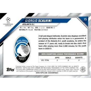 2021-22 Topps Chrome UEFA Champions League #15 Giorgio Scalvini