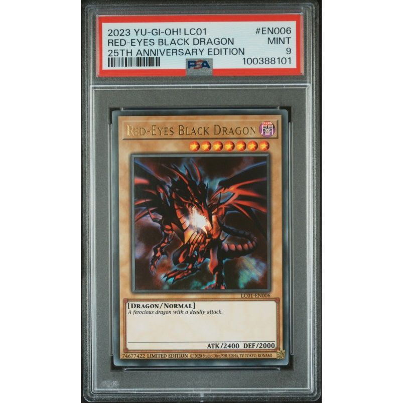 2023 Yu-Gi-Oh! Lc01-Legendary Collection: 25th Anniversary Edition #EN006 Red-Eyes Black Dragon 25th Anniversary Edition PSA 9