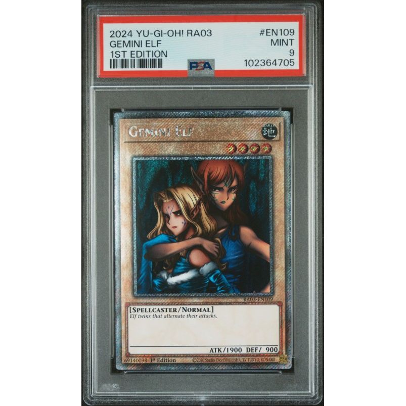 2024 Yu-Gi-Oh! Ra03-Quarter Century Bonanza #EN109 Gemini Elf 1st Edition PSA 9