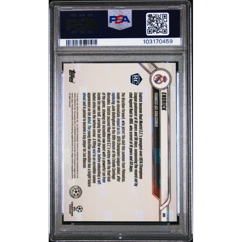 2024-25 Topps Now Uefa Champions League #6 Endrick PSA 10