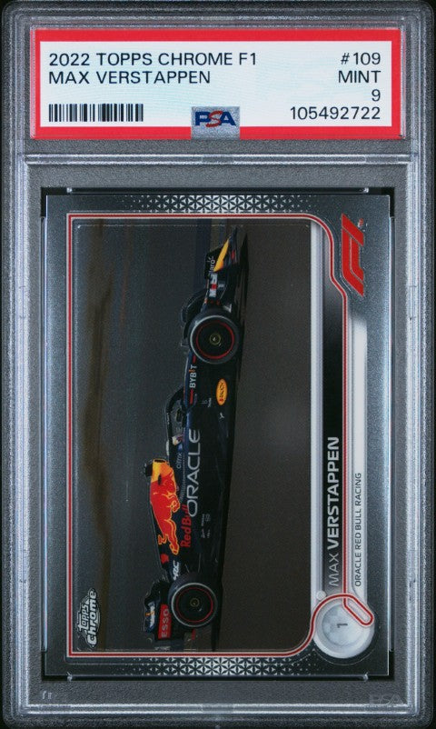 2022 Topps Chrome Formula 1 #109 Max Verstappen PSA 9
