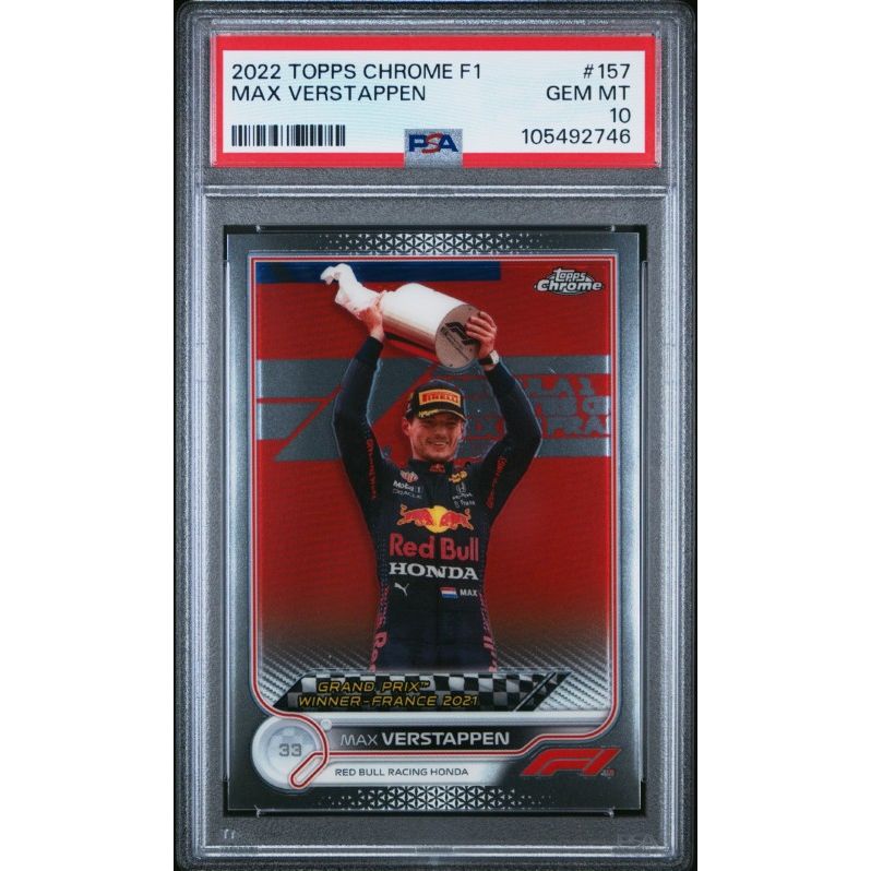 2022 Topps Chrome Formula 1 #157 Max Verstappen PSA 10