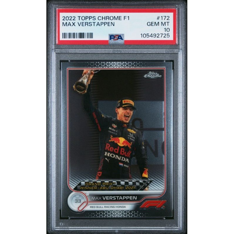 2022 Topps Chrome Formula 1 #172 Max Verstappen PSA 10