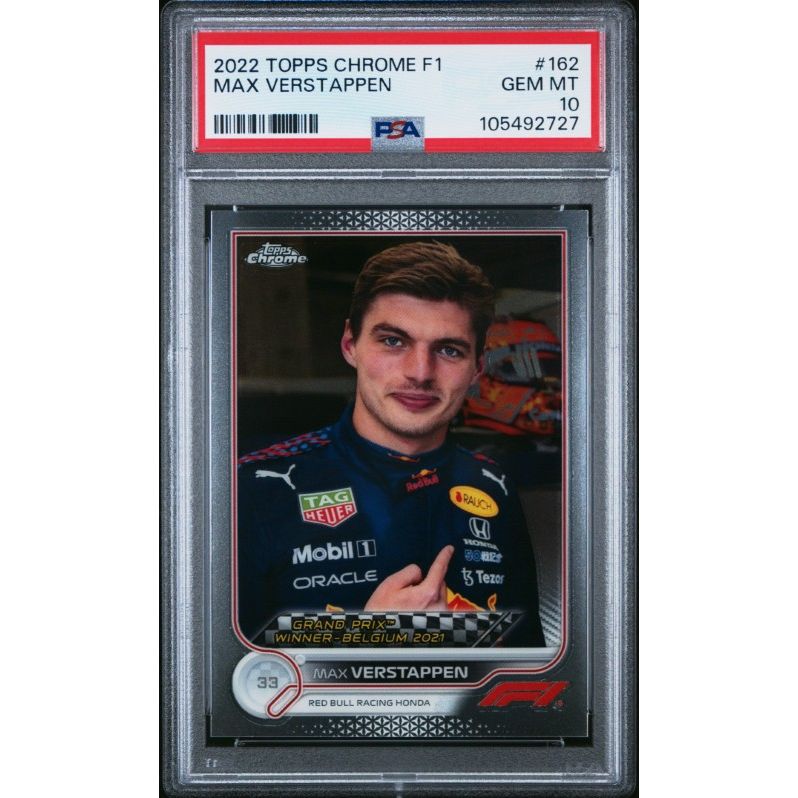 2022 Topps Chrome Formula 1 #162 Max Verstappen PSA 10