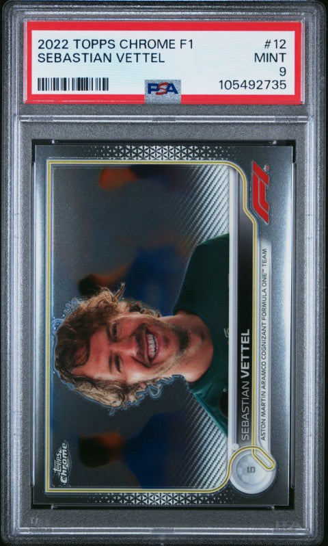 2022 Topps Chrome Formula 1 #12 Sebastian Vettel PSA 9