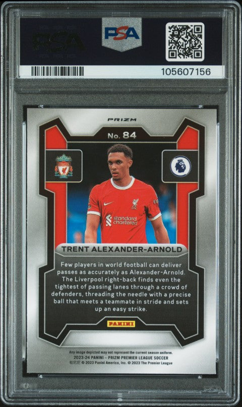 2023-24 Panini Prizm Premier League #84 T. Alexander-Arnold Blue Mosaic PSA 10