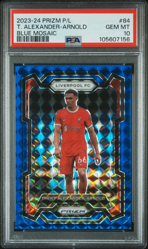 2023-24 Panini Prizm Premier League #84 T. Alexander-Arnold Blue Mosaic PSA 10