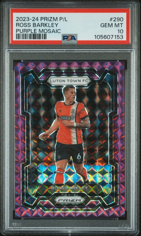 2023-24 Panini Prizm Premier League #290 Ross Barkley Purple Mosaic (#'d 139/140) PSA 10
