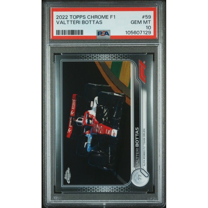 2022 Topps Chrome Formula 1 #59 Valtteri Bottas PSA 10
