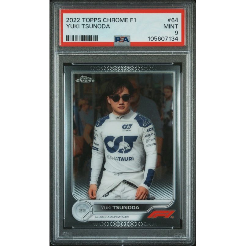 2022 Topps Chrome Formula 1 #64 Yuki Tsunoda PSA 9