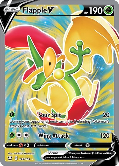 Sword & Shield Battle Styles - 143/163 Flapple V (Full Art) Ultra Rare