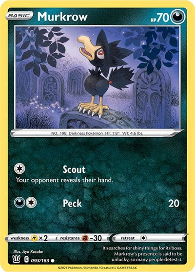 Sword & Shield Battle Styles - 093/163 Murkrow Common