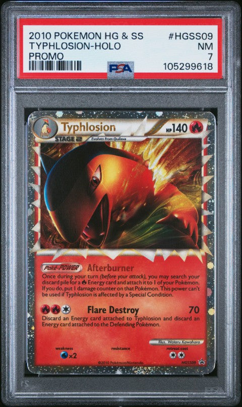 2010 Pokemon Heartgold & Soulsilver Promo #HGSS09 Typhlosion-Holo Promo PSA 7