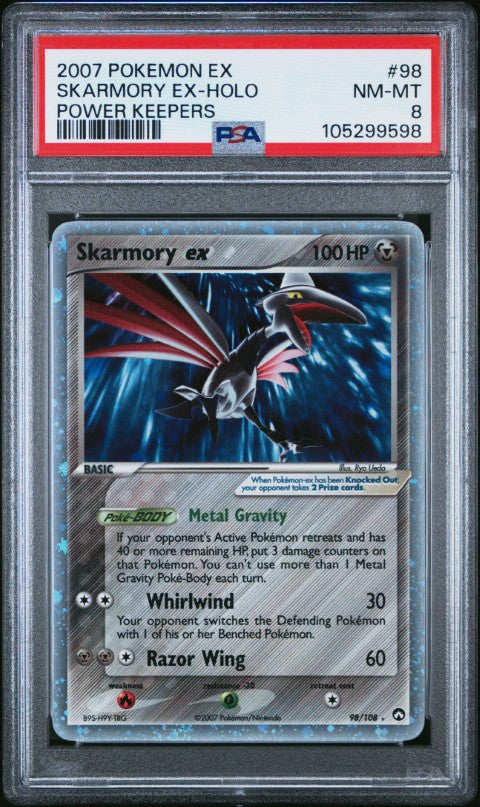 2007 Pokemon Ex Power Keepers #98 Skarmory ex-Holo Power Keepers PSA 8