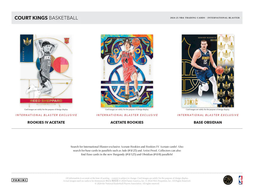 2024-25 Panini Court Kings Basketball Hobby International Blaster Box