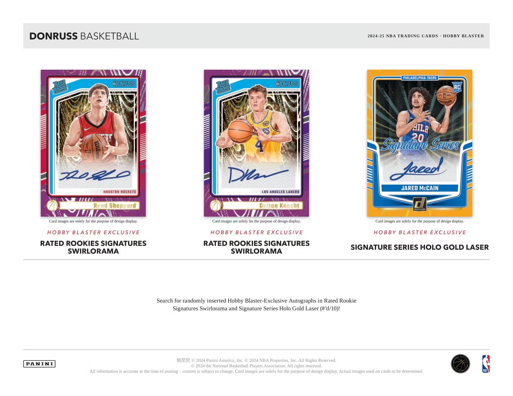 2024-25 Panini NBA Donruss Basketball Hobby Edition Blaster Box