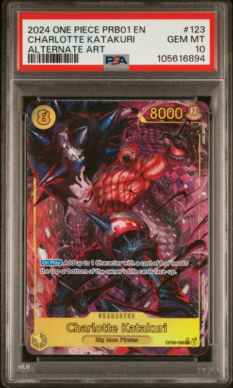2024 One Piece Prb01-Premium Booster -One Piece Card The Best- #123 Charlotte Katakuri Alternate Art PSA 10