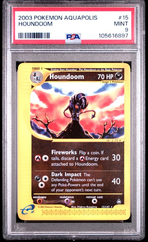 2003 Pokemon Aquapolis #15 Houndoom PSA 9