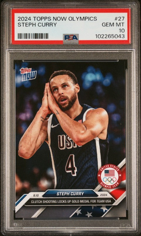 2024 Topps Now Olympic Games #27 Steph Curry PSA 10