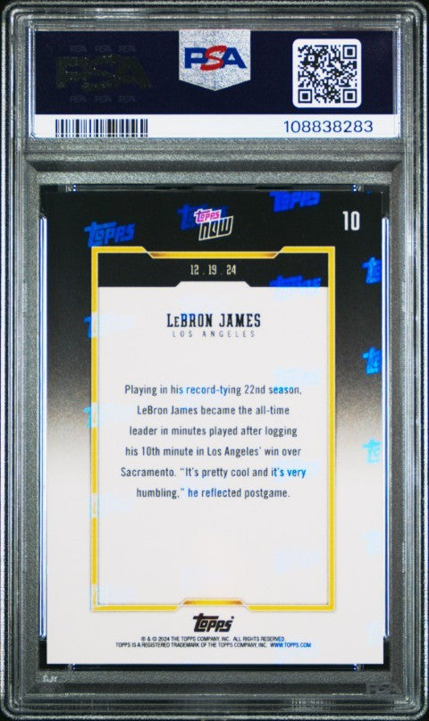 2024 Topps Now #10 Lebron James PSA 10