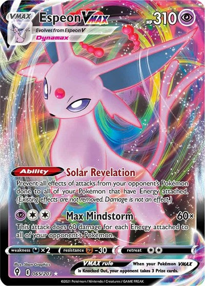 Sword & Shield Evolving Skies - 065/203 Espeon VMAX Ultra Rare