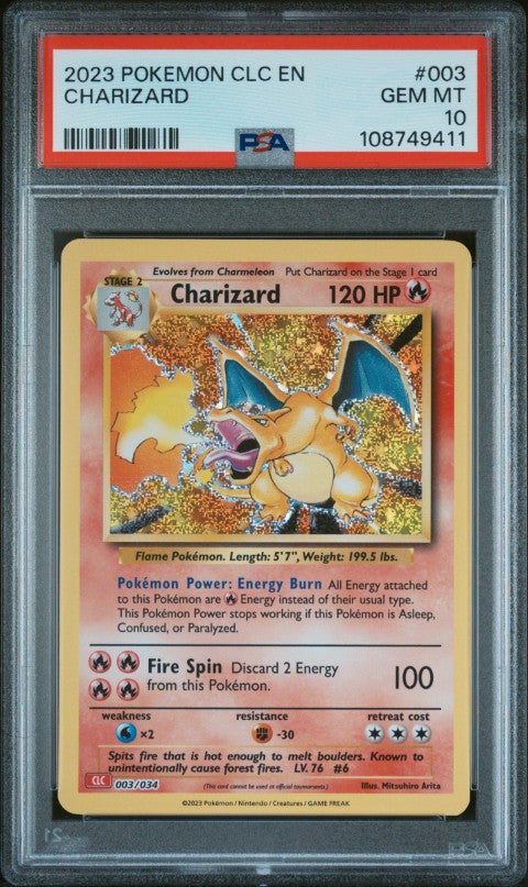 pokemon trading card game classic 2023 2023 Pokemon Clc-Trading Card Game Classic Charizard & Ho-Oh Ex Deck #003  Charizard PSA 10