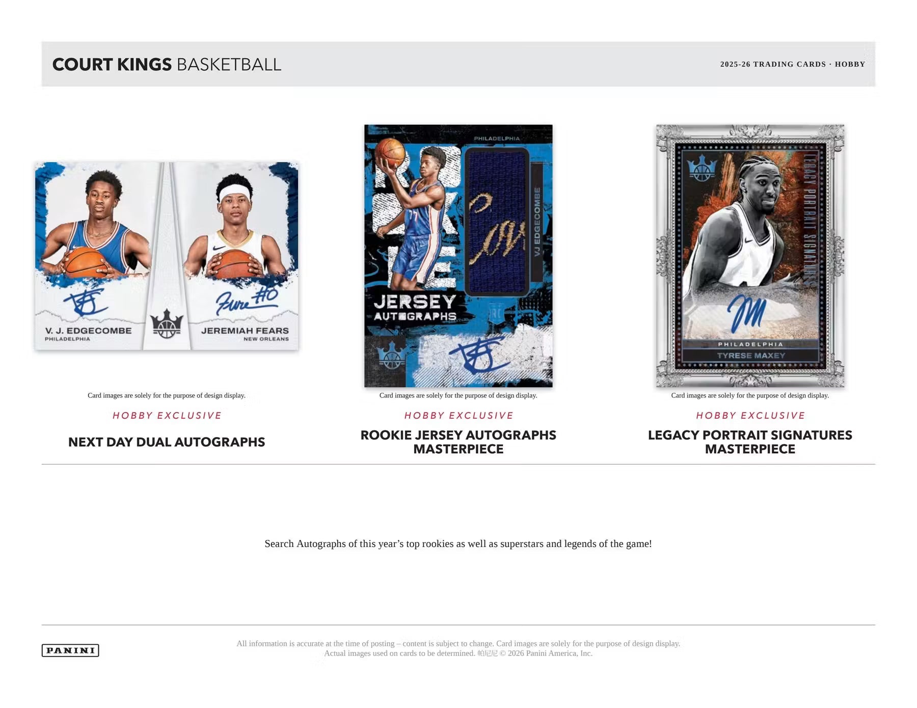 2025-26 Panini NBA Court Kings Basketball Hobby Box