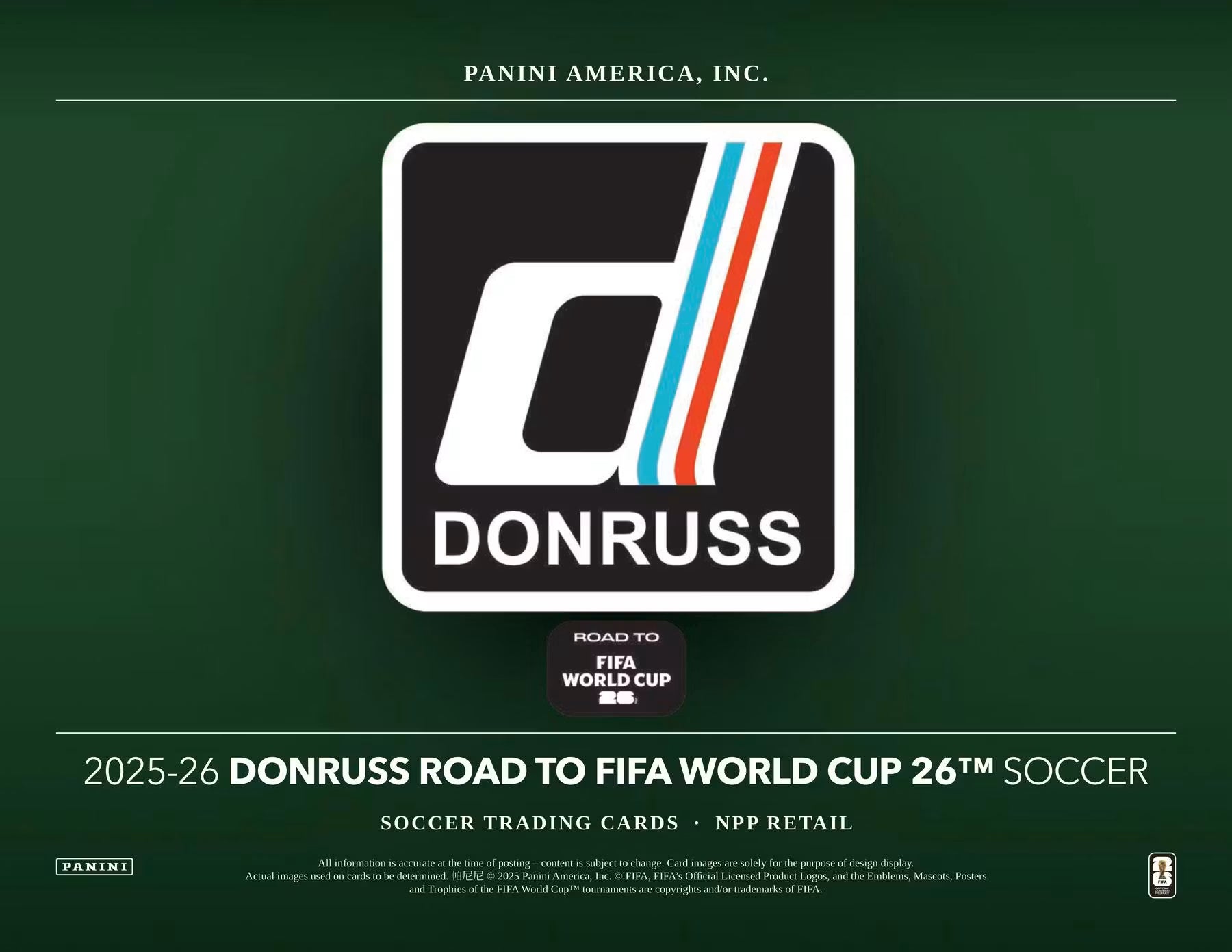 2025-26 Panini Donruss Road to FIFA World Cup Soccer 25 Card Value Pack