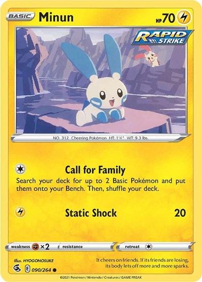 Sword & Shield Fusion Strike - 090/264 Minun Common