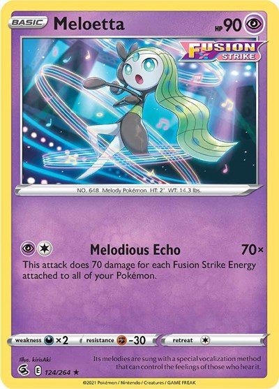Sword & Shield Fusion Strike - 124/264 Meloetta Rare