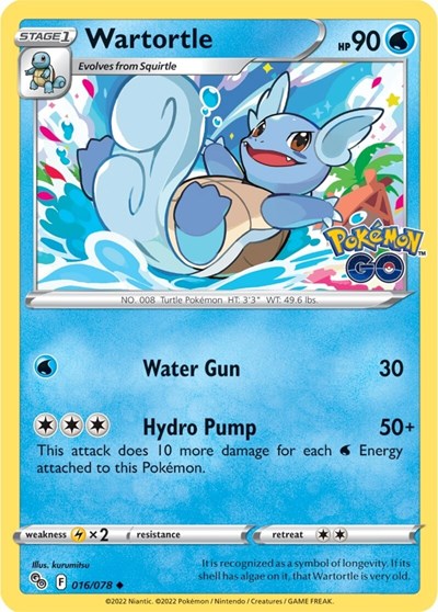 Pokemon GO - 016/078 Wartortle Uncommon