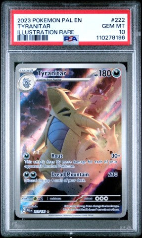 2023 Pokemon Pal En-Paldea Evolved #222 Tyranitar Illustration Rare PSA 10