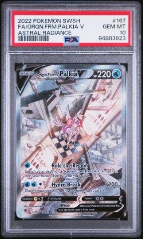 2022 Pokemon Sword & Shield Astral Radiance #167 Fa/Orgn.Frm.Palkia V Astral Radiance PSA 10
