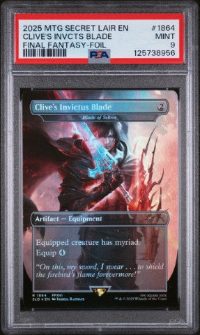 2025 Magic The Gathering Secret Lair Drop #1864 Clive'S Invcts Blade Final Fantasy-Foil PSA 9