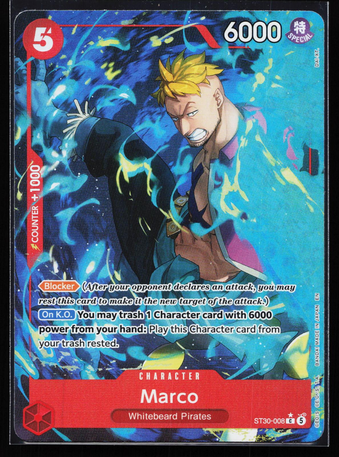 Starter Deck EX: Luffy & Ace ST30-008 Marco (Full Art) Common