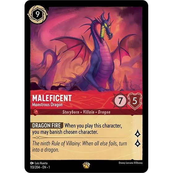 Lorcana - The First Chapter - 113/204 Maleficent - Monstrous Dragon Legendary