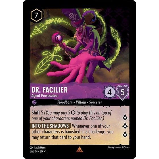 Lorcana - The First Chapter - 037/204 Dr. Facilier - Agent Provocateur Rare