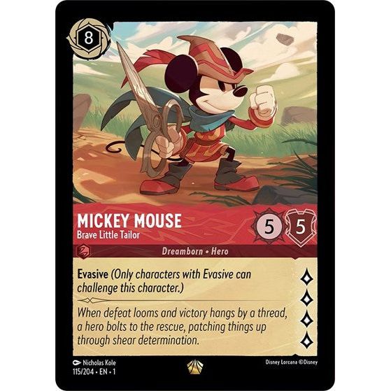 Lorcana - The First Chapter - 115/204 Mickey Mouse - Brave Little Tailor Legendary
