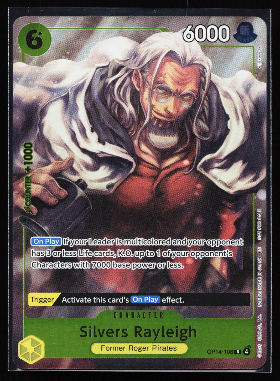 The Azure Sea's Seven OP14-108 Silvers Rayleigh (Dash Pack) Rare